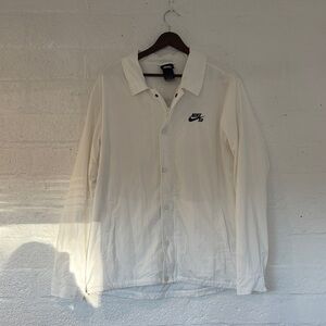 Nike SB Cream Button-Front Coach Jacket